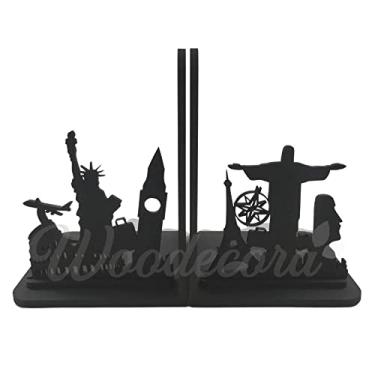 Imagem de Aparador de Livros Wanderlust Viagens Woodecora