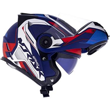 Imagem de Capacete Norisk FF345 Route Speedmax Fosco Azul Branco e Vermelho Tamanho:62