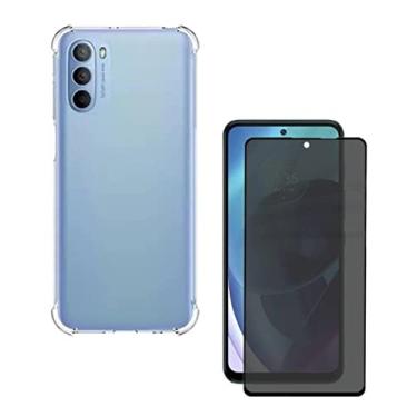 Imagem de Capa Compatível Com Moto G71 + Película Privacidade Anti Spy - (HARD GLASS STORE)