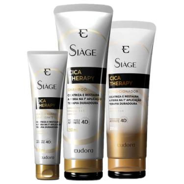 Imagem de Kit Eudora Siàge Cica-Therapy Shampoo Condicionador Leave-in 3 itens