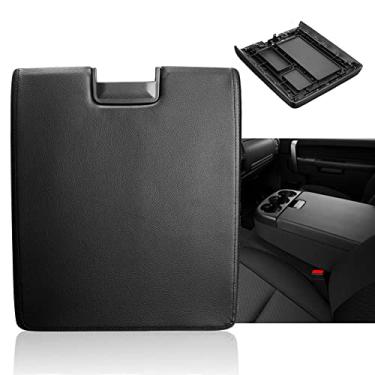 Imagem de Tampa de apoio de braço com trava para Chevy Tahoe/Avalanche 2007-2013, Silverado/GMC Yukon 2008-2014 (XL)/Sierra 1500/2500/3500, kit de reparo de capa de console central, substitui OEM 20864154, preta