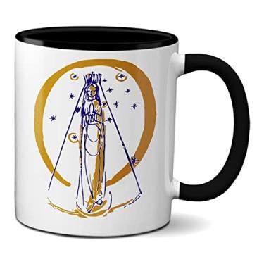 Imagem de Caneca Nossa Senhora Aparecida Leva A Jesus A Nossa Prece (Preta)