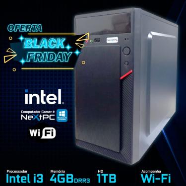 Imagem de Computador Intel Core i3 4 gb de Memória Ram HD 1 tb Adaptador Wi-Fi Nextpc