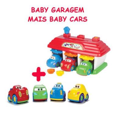Imagem de Brinquedo Baby Cars E Garagem 7 Carrinhos Bebê Brinca - Big Star
