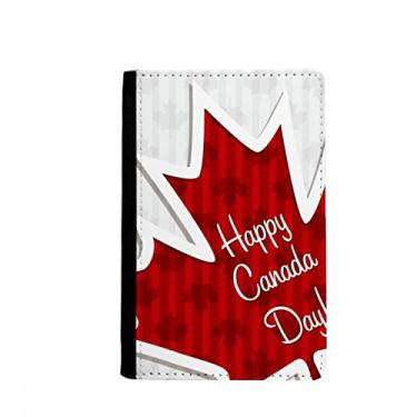Imagem de Happy Canada Day 4 de julho Maple Leaf Texture Passport Holder Notecase Burse Wallet Cover Card Purse, Multicolor