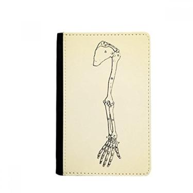 Imagem de Esboço de corpo humano mão osso braço porta-passaporte Notecase Burse capa carteira porta-cartão, Multicolor