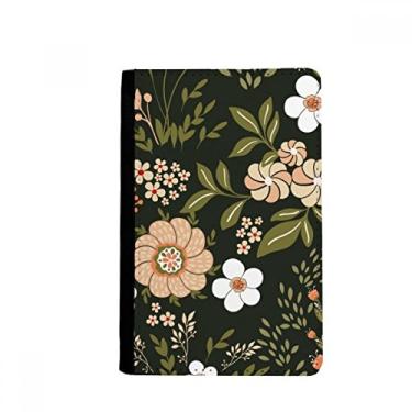 Imagem de Porta-passaporte com pintura de flores selvagens brancas para passaporte Notecase Burse carteira capa para cartão, Multicolorido.