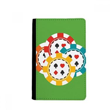 Imagem de Porta-passaporte colorido com ilustração de fichas de cassino notecase burse carteira capa porta-cartão, Multicolor