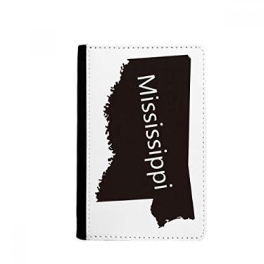 Imagem de Porta-passaporte com mapa dos EUA Mississippi Notecase Burse capa carteira porta-cartões, Multicolor