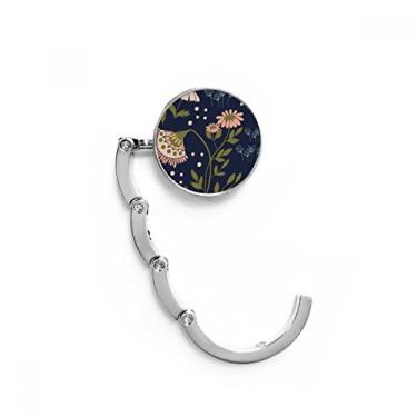 Imagem de Gancho de mesa de pintura de planta rosa selvagem fecho decorativo extensão dobrável cabide