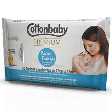 Imagem de Cottonbaby Toalha Umedecida Infantil C/50 Premium Recém Nascido