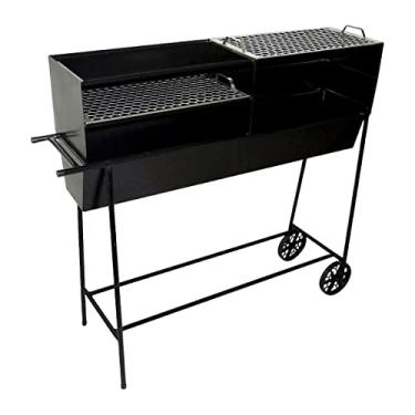 Imagem de Churrasqueira Espetinho Aço FE Grelhas Carrinho 100x99x26cm