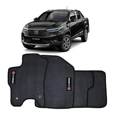 Imagem de Jogo Tapete Borracha Pvc nova Fiat Strada cabine dupla 2020 até 2024 todos modelos lavável c/ 4 pçs