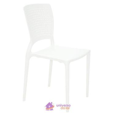 Imagem de Cadeira Tramontina Safira Branca Sem Braços Em Polipropileno E Fibra D