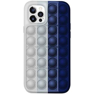 Imagem de Yagood Capa de celular Fidget Toys, capa de telefone Pop It, capa protetora Push Pop It, brinquedos de alívio de estresse (B5, para iPhone Xs Max)