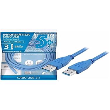 Imagem de 5+ Cabo Usb 3.1 - Usb a Macho + Usb a Macho 3.1-3M - Azul