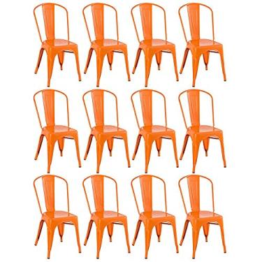 Imagem de Loft7, Kit - 12 x cadeiras Iron Tolix - Laranja