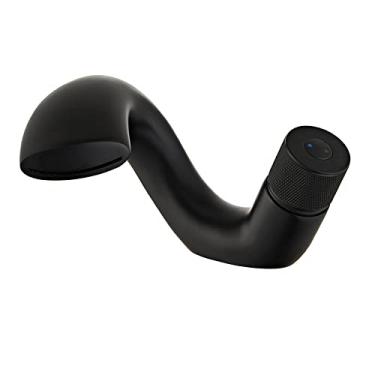 Imagem de Lavatório Torneira de Banheiro Misturadora Cachoeira Torneiras de Água Quente e Fria para Bacia de Banheiro, Preta