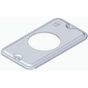 Imagem de Tampa PVC Conduletzel Cinza P/ 1 Tomada Redonda ½" e ¾" TCCA-05 Cód. E014000162 – Wetzel