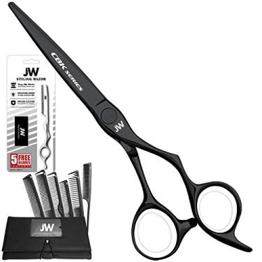 Imagem de Tesoura de barbeiro profissional JW (Série CBK – 17 cm)