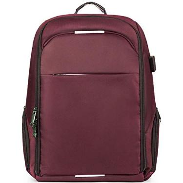 Imagem de Mochila de ombro Mochila masculina de carregamento USB multifuncional para laptop, tecido oxford impermeável e respirável