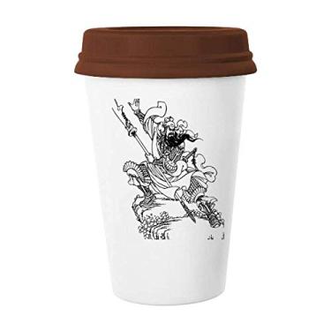 Imagem de Caneca de cerâmica Masterpiece Romance Three Kingdoms China Caneca de café bebendo vidro cerâmica copo tampa