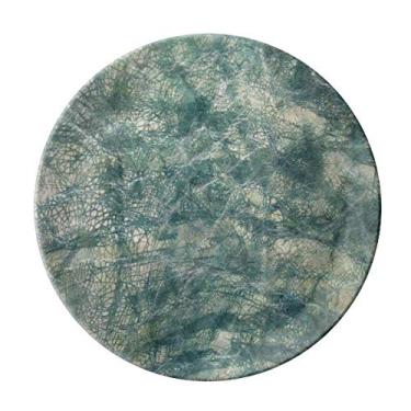 Imagem de Prato de textura de pele de couro azul escuro decorativo de porcelana salver louça de jantar