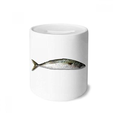 Imagem de DIYthinker Caixa preta longa para guardar moedas de cerâmica com peixes do oceano