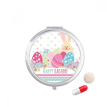 Imagem de Porta-comprimidos coloridos Happy Easter Religion Festival, caixa de armazenamento de remédios