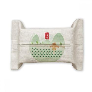 Imagem de Vernal Equinox Twenty Four Solar Term Capa de papel para lenços faciais Bolsa de linho de algodão