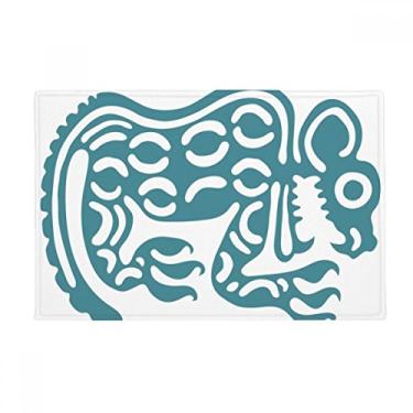 Imagem de DIYthinker Totems Mexico Animal Civilização Antiga Tapete antiderrapante para porta de banheiro