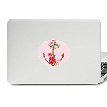 Imagem de Aquarela rosa âncora flor planta vinil emblema gráfico laptop adesivo caderno decalque
