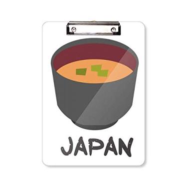 Imagem de Prancheta tradicional japonesa saborosa Miso Sopa Prancheta para escrita A4
