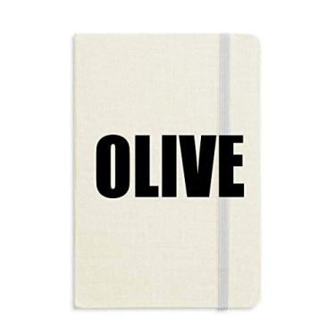 Imagem de Caderno com nome de cor oliva capa dura clássico diário A5 presente