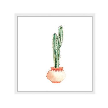 Imagem de Quadro com Vidro Cactus I Kapos Branco