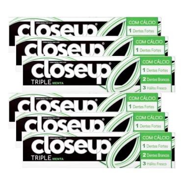Imagem de Kit Creme Dental Close Up Triple Menta 70g - 6 Unidades