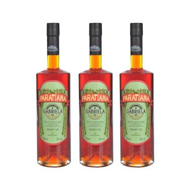 Imagem de Kit 3 Cachaças Gabriela Cravo E Canela Paratiana 700 ml Artesanal Premium Premiada Paraty Destilada Presente Jorge Amado Natal Drink Pinga