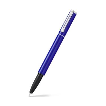 Imagem de Sheaffer Caneta esferográfica de gel azul brilhante pop com acabamento cromado