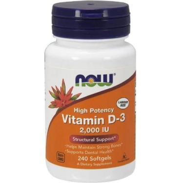 Imagem de Vitamina D-3 2000Iu - Now Foods - 240 Capsulas Gelatinosas