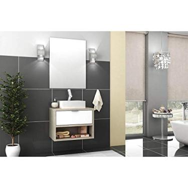 Imagem de Gabinete para Banheiro Contendo Balcão Cuba e Espelho Malta 60cm Móveis Bosi