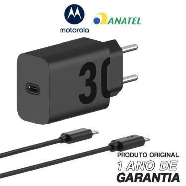 Imagem de Carregador De Parede Motorola Turbo Power 30W - Cabo Usb-C