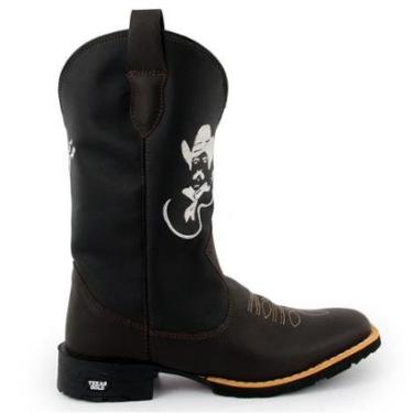Imagem de Bota Texana Masculina Couro Country Bico Quadrado Peão-Masculino