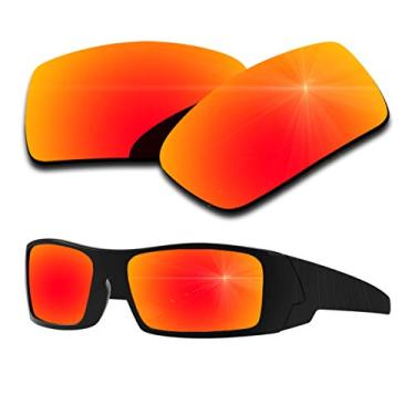 Imagem de Lentes de reposição polarizadas para Oakley Gascan Small - Revestimento espelhado laranja vermelho