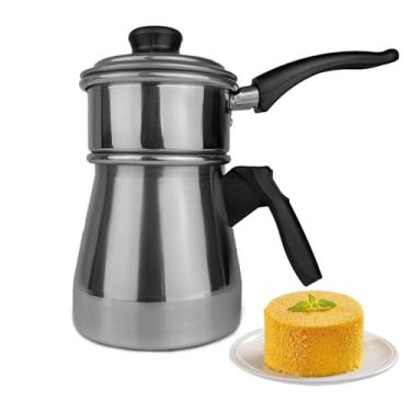 Imagem de Cuscuzeiro Nordestino a Vapor Duplex Porção Individual Mini Cuscuzeira Dupla com Tampa Faz Cuscuz e Legumes (Polido)