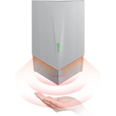 Imagem de Secadores de mãos elétricos comerciais montados na parede, secador de mãos de 6 a 10 segundos para secar, secador de mãos elétrico de 1200 W, secador de mãos com sensor automático para cozin