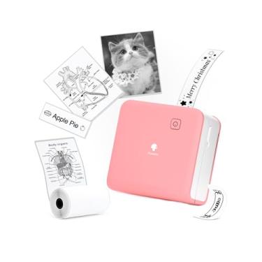 Imagem de Phomemo Impressora de adesivos - Módulos de impressão M02 Pro 300 dpi, mini impressora de celular, mini impressora fotográfica para notas de estudo, organização, criação de arte, presente, rosa