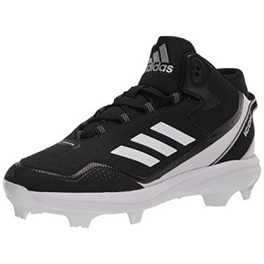 Imagem de adidas Tênis de beisebol masculino Icon 7 Mid, Preto/prata metálico/branco, 48