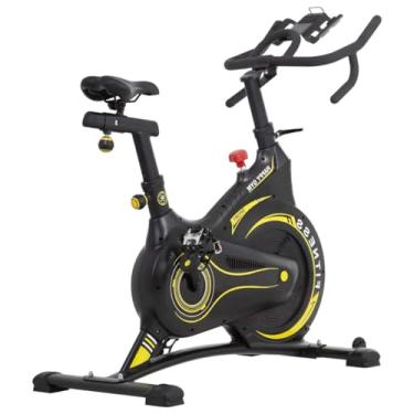 Imagem de Bicicleta Ergométrica Fitness Spinning Profissional, Preto e Amarelo, Reforçado, Silencioso, Design inovador, Pintura Eletrostática a Pó com Camada Dupla e Acabamento em Epóxi