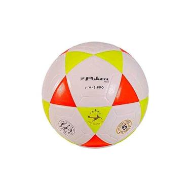 Imagem de Bola de Futevôlei Poker Rio FTV-5 PRO Branco Laranja e Amarelo