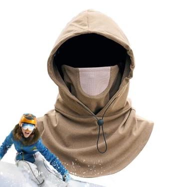 Imagem de Polainas masculinas para pescoço em clima frio, polainas aquecedoras de pescoço para inverno,Polainas balaclavas masculinas respiráveis ​​ - Design integrado de aquecedor de pescoço à prova de para ci